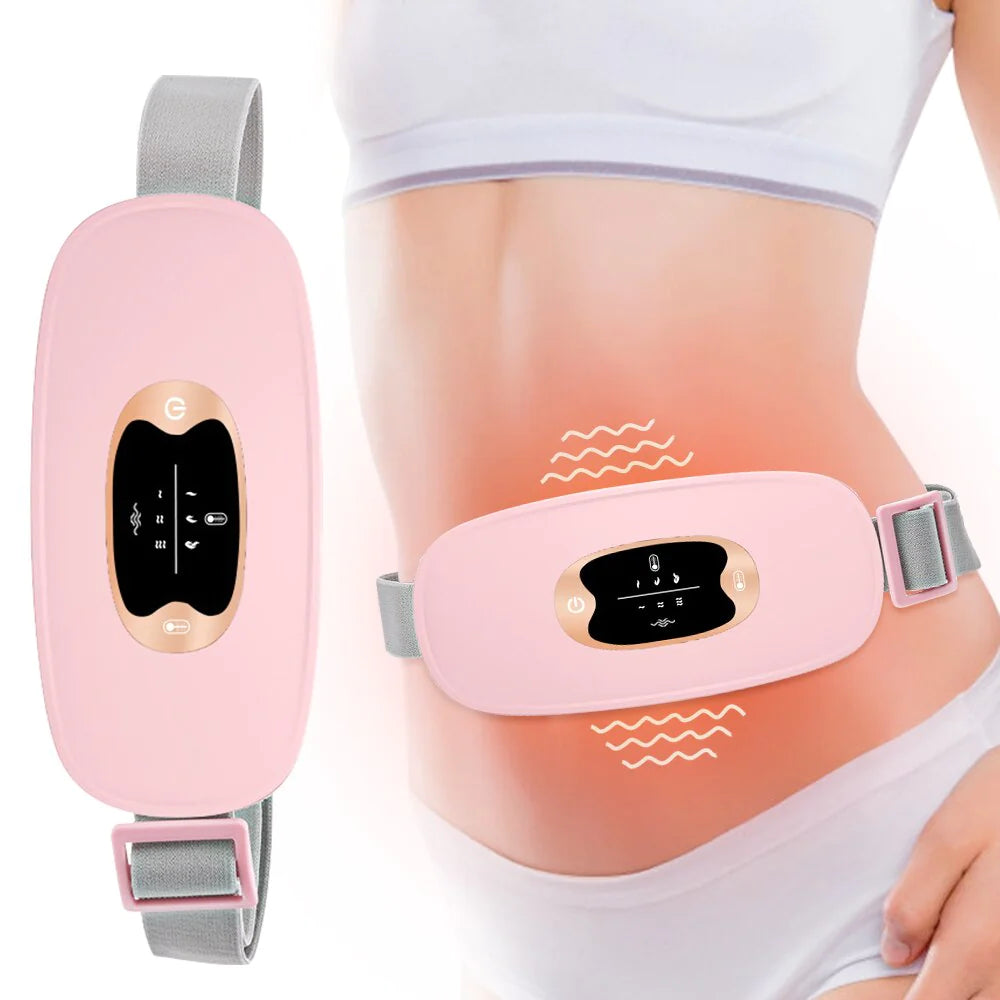 Electric Heating Menstrual Vibration Pad Belt For Period Pain Relief Cramps US