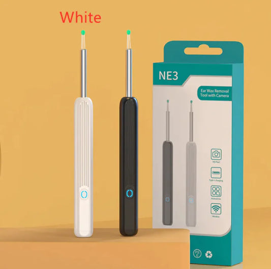 NE3 Ear Cleaner Otoscope Ear Wax Removal Tool with Camera & LED Light Wireless Ear Endoscope Ear Cleaning Kit for iPhone