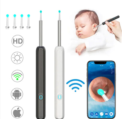 NE3 Ear Cleaner Otoscope Ear Wax Removal Tool with Camera & LED Light Wireless Ear Endoscope Ear Cleaning Kit for iPhone